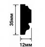 Молдинг 12х35 мм Hiwood D35V1 белый 2м