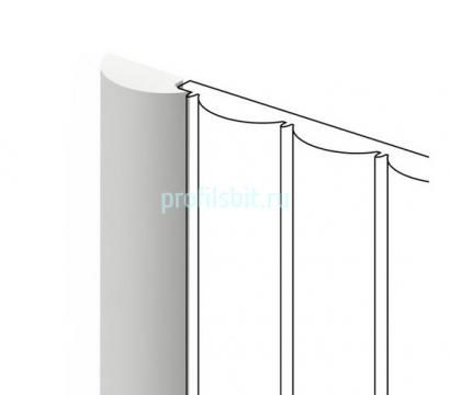 Финишный молдинг 26,8х12 мм Hiwood LF137B NP белый 2,7м