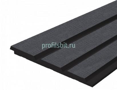 Отделочная панель 120х12 мм Hiwood LV124 BK114K черный 2,7м