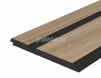 Отделочная панель 120х12 мм Hiwood LV133 BR417K под дерево 2,7м