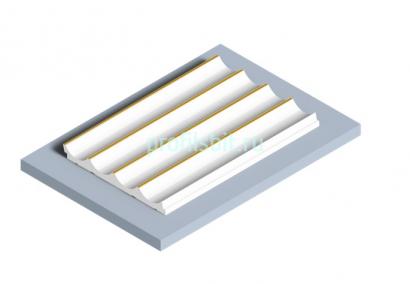 Отделочная панель 120х12 мм Hiwood LV139 W41G белый 2,7м