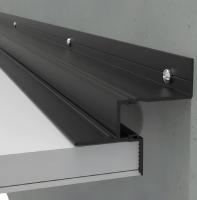 Алюминиевый теневой профиль потолочный Мега-Трейд ПТП-43LED черный 3м