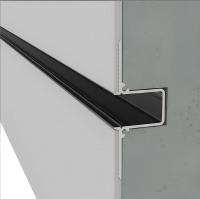 Алюминиевая теневая рейка Мега-Трейд РДС-55-15 черная 3м