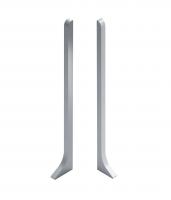 Комплект заглушек (левая правая) для напольного плинтуса 60 мм NEEXY AKBD60-LE-RE-MS серебро матовое