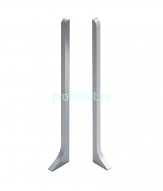 Комплект заглушек (левая правая) для напольного плинтуса 100 мм NEEXY AKBD100-LE-RE-MS серебро матовое