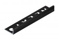 L-профиль 10 мм алюминиевый NEEXY PV02-46 BBL-D черный блестящий браш 2.7 м