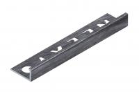 L-профиль 12.5 мм алюминиевый NEEXY PV03-45 BBS-D серебро блестящее браш 2.7 м