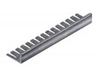 L-профиль гибкий 10 мм алюминиевый  NEEXY PV05-45 BBS-D серебро блестящее браш 2.7 м