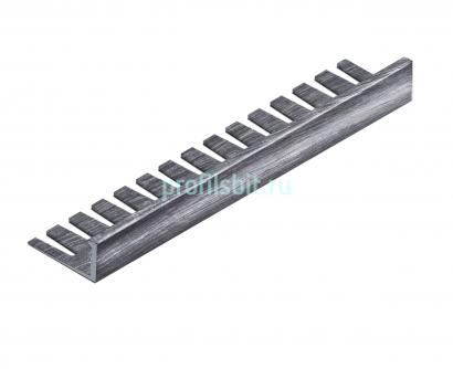 L-профиль гибкий 10 мм алюминиевый  NEEXY PV05-45 BBS-D серебро блестящее браш 2.7 м