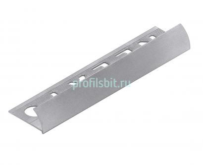 С-профиль для плитки 10 мм алюминиевый NEEXY PV17-02 MS серебро матовое 2.7 м