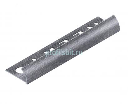 С-профиль для плитки 10 мм алюминиевый NEEXY PV17-45 BBS-D серебро блестящее браш 2.7 м