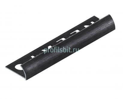 С-профиль для плитки 10 мм алюминиевый NEEXY PV17-46 BBL-D черный блестящий браш 2.7 м