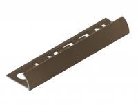 С-профиль для плитки 10 мм алюминиевый NEEXY PV17-47 MBR-D темная бронза матовая 2.7 м
