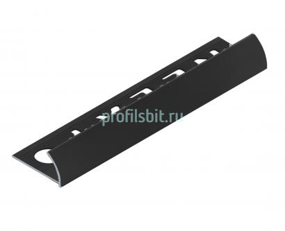 С-профиль для плитки 12 мм алюминиевый NEEXY PV18-12 MBL черный матовый 2.7 м