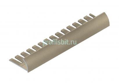 С-профиль для плитки 10 мм гибкий алюминиевый NEEXY PV20-08 MCP шампань матовая 2.7 м