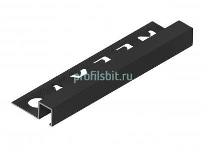 П-профиль закладной 10х10 мм алюминиевый NEEXY PV31-18 MBL черный матовый 2.7 м