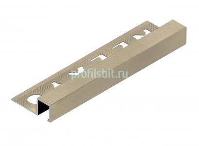 П-профиль закладной 10х12 мм алюминиевый NEEXY PV32-08 MCP шампань матовая 2.7 м