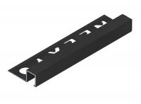 П-профиль закладной 10х12 мм алюминиевый NEEXY PV32-18 MBL черный матовый 2.7 м