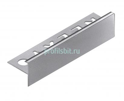 F-профиль лестничный 10 мм алюминиевый NEEXY PV53-02 MS серебро матовое 2.7 м