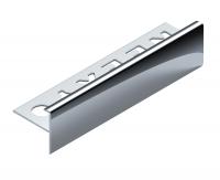 F-профиль лестничный 10 мм алюминиевый NEEXY PV53-03 BS серебро блестящее 2.7 м
