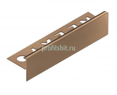 F-профиль лестничный 10 мм алюминиевый NEEXY PV53-06 MBR бронза матовая 2.7 м