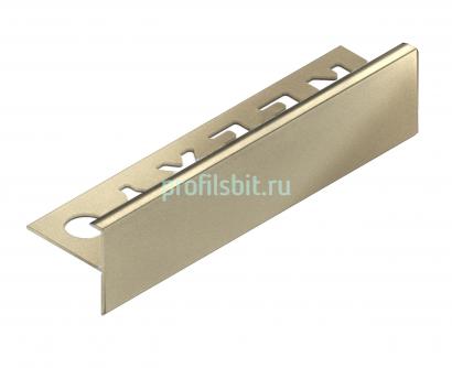 F-профиль лестничный 10 мм алюминиевый NEEXY PV53-09 BCP шампань блестящая 2.7 м