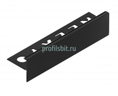 F-профиль лестничный 10 мм алюминиевый NEEXY PV53-18 MBL черный матовый 2.7 м