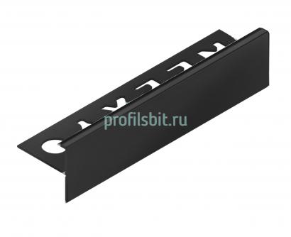 F-профиль лестничный 10 мм алюминиевый NEEXY PV53-19 BBL черный блестящий 2.7 м