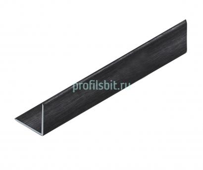 Уголок 30х30 мм алюминиевый NEEXY PV65-46 BBL-D черный блестящий браш 2.7 м