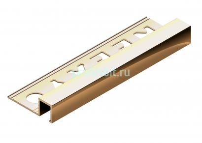 П-профиль из латуни закладной 10х10 мм NEEXY PVL31-01 P полированный 2.7м