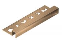 П-профиль из латуни закладной 10х10 мм NEEXY PVL31-03 BAO брашированный 2.7м