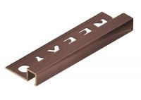 П-профиль из латуни закладной 10х10 мм NEEXY PVL31-05 ANTCL антик медь светлая 2.7м