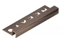 П-профиль из латуни закладной 10х12.5 мм NEEXY PVL32-04 ANTBL антик бронза светлая 2.7м