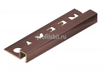 П-профиль из латуни закладной 10х12.5 мм NEEXY PVL32-05 ANTCL антик медь светлая 2.7м