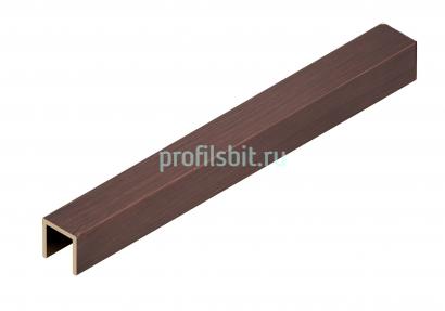 П-профиль из латуни 10х10  мм NEEXY PVL83-05 ANTCL антик медь светлая 2.7м