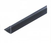 Стальной уголок равнополочный 10х10 мм NEEXY PVS98-19 BL черный зеркальный 2.7м