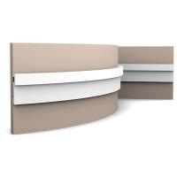 Гибкий молдинг из дюрополимера Orac Decor DUROPOLYMER PX198F 83х20 мм белого цвета 2 м