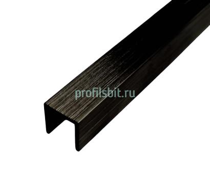 П-образный профиль латунный 10х10 мм ЛП-10х10-чм черный матовый 2.7 м