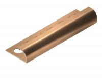 С-образный латунный профиль 10 мм ЛПО-10-брш латунный браш 2.7 м