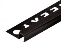 Латунный П-профиль закладной 10х10 мм ЛПО-П10Х10-чм черный матовый 2.7 м