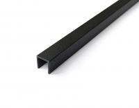 П-образный алюминиевый профиль 10х10 мм П-10х10-34 черный муар 2.7 м