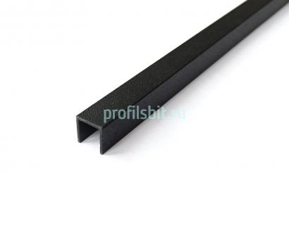П-образный алюминиевый профиль 10х10 мм П-10х10-34 черный муар 2.7 м