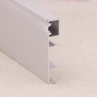 Алюминиевый плинтус для пола с подсветкой 50х10 мм ПЛС-50-02/270 серебро матовое 2.7 м