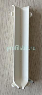 Фурнитура для напольного плинтуса ПЛ-80 уголок внутренний белый муар