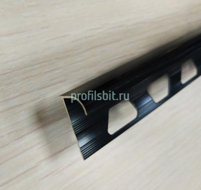 С-образный алюминиевый профиль 10 мм ПО-10-19 черный матовый 2.7 м