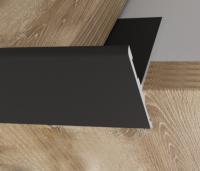 Т-образный торцевой закладной профиль из алюминия 23 мм ПО-158-28 черный матовый 2.7 м