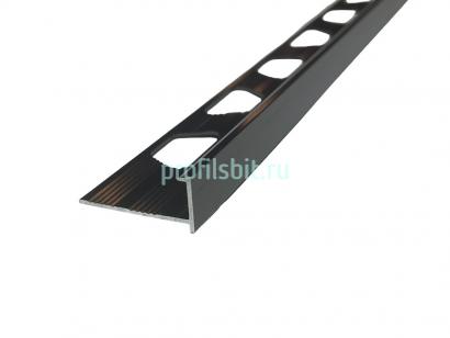 L-образный профиль алюминиевый 10 мм ПО-201-05 бронза глянец 2.7 м