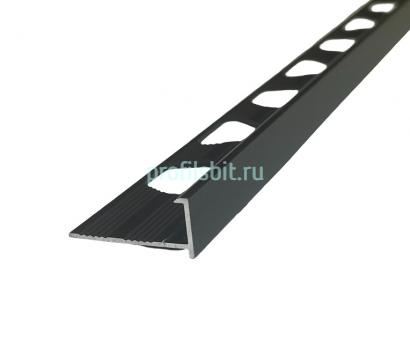 L-образный профиль алюминиевый 10 мм ПО-201-28 черный матовый 2.7 м