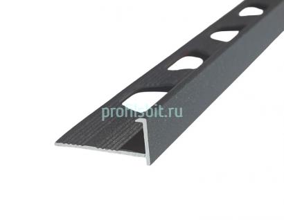 L-образный профиль алюминиевый 10 мм ПО-201-37 серый муар 2.7 м