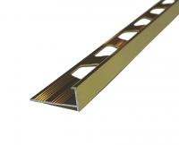 L-образный профиль алюминиевый 8 мм ПО-202-03 золото глянец 2.7 м